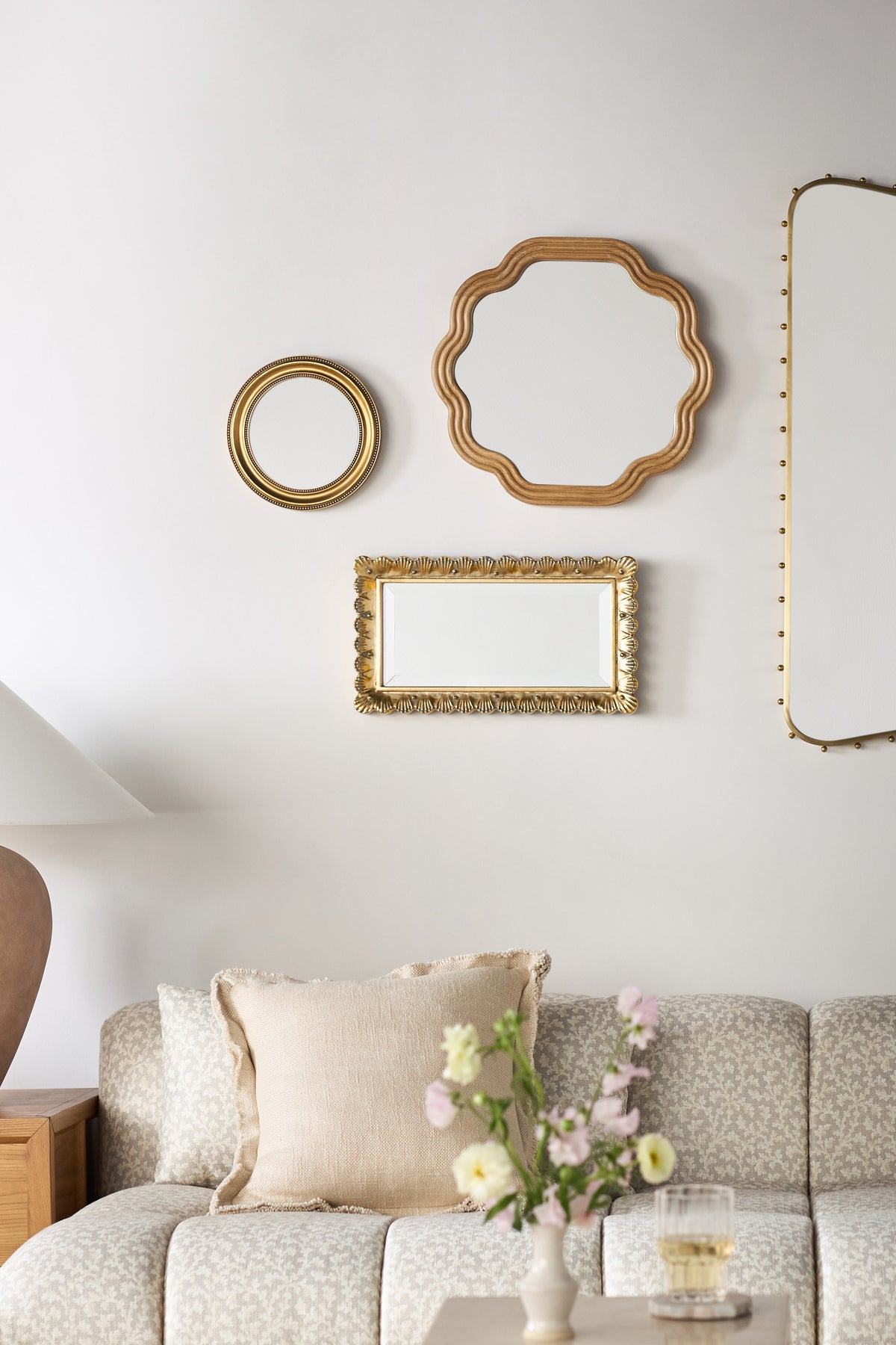 Edda Beaded Round Gallery Wall Mirror, 10 in in Bronze, product view 4