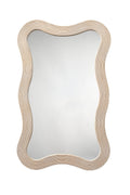 Drifa Curvy Cream Bamboo Wall Mirror, product view 1