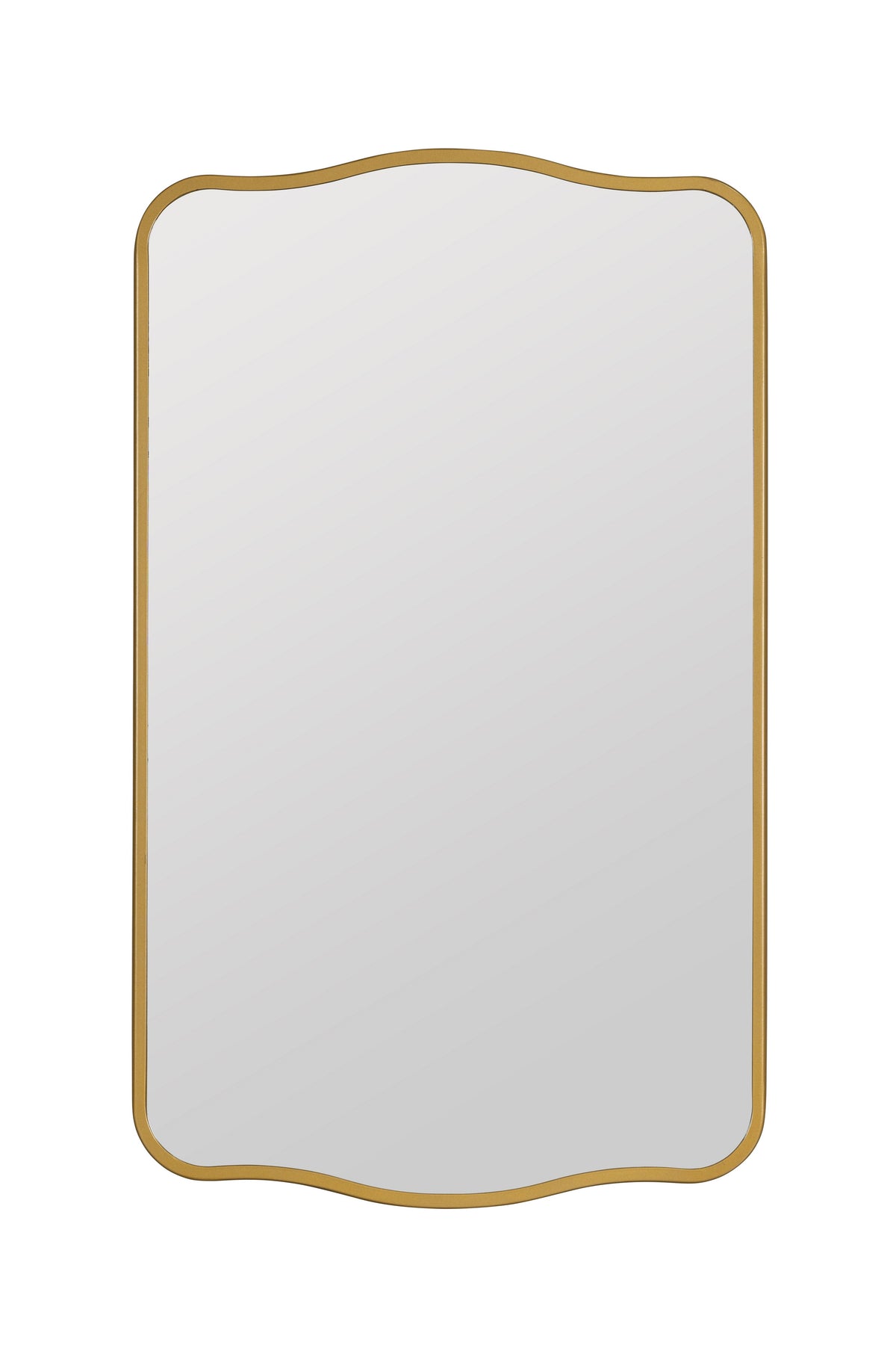 Selja Curved-Edge Gold Metal Medicine Cabinet, product view 1