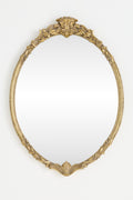 Katla Ornate Gold Oval Wall Mirror, 37 in in Brass, product view 1
