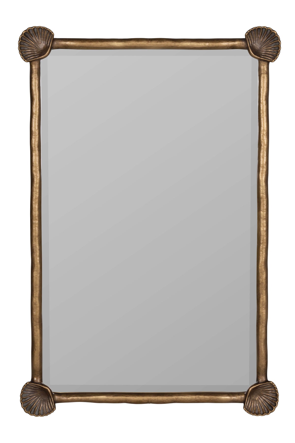 Strond Nautical Rectangular Wall Mirror, Antique Brass Finish in Gold, product view 1