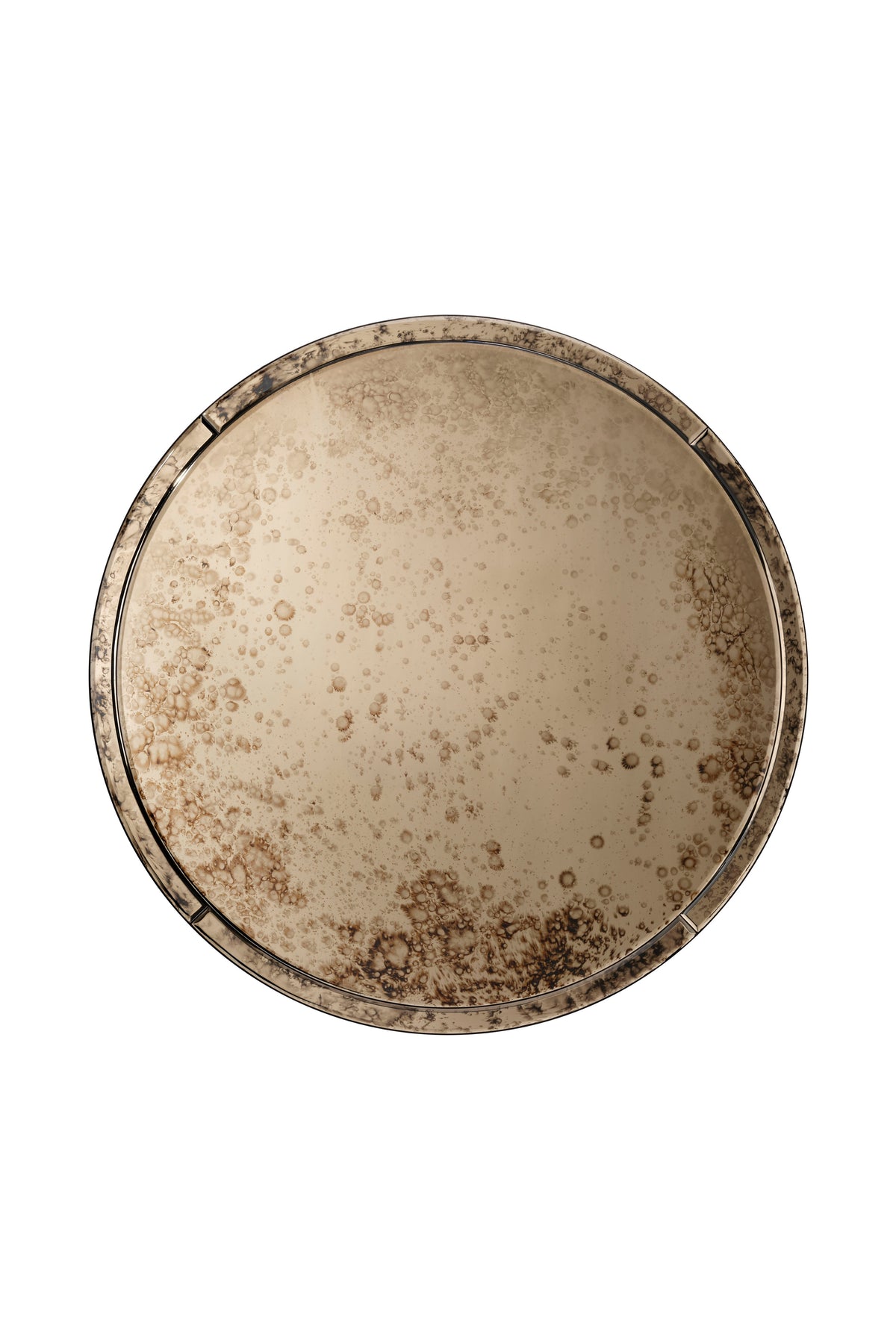 Vetur Antiqued Glass Round Wall Mirror, 48 in in Brown, product view 1