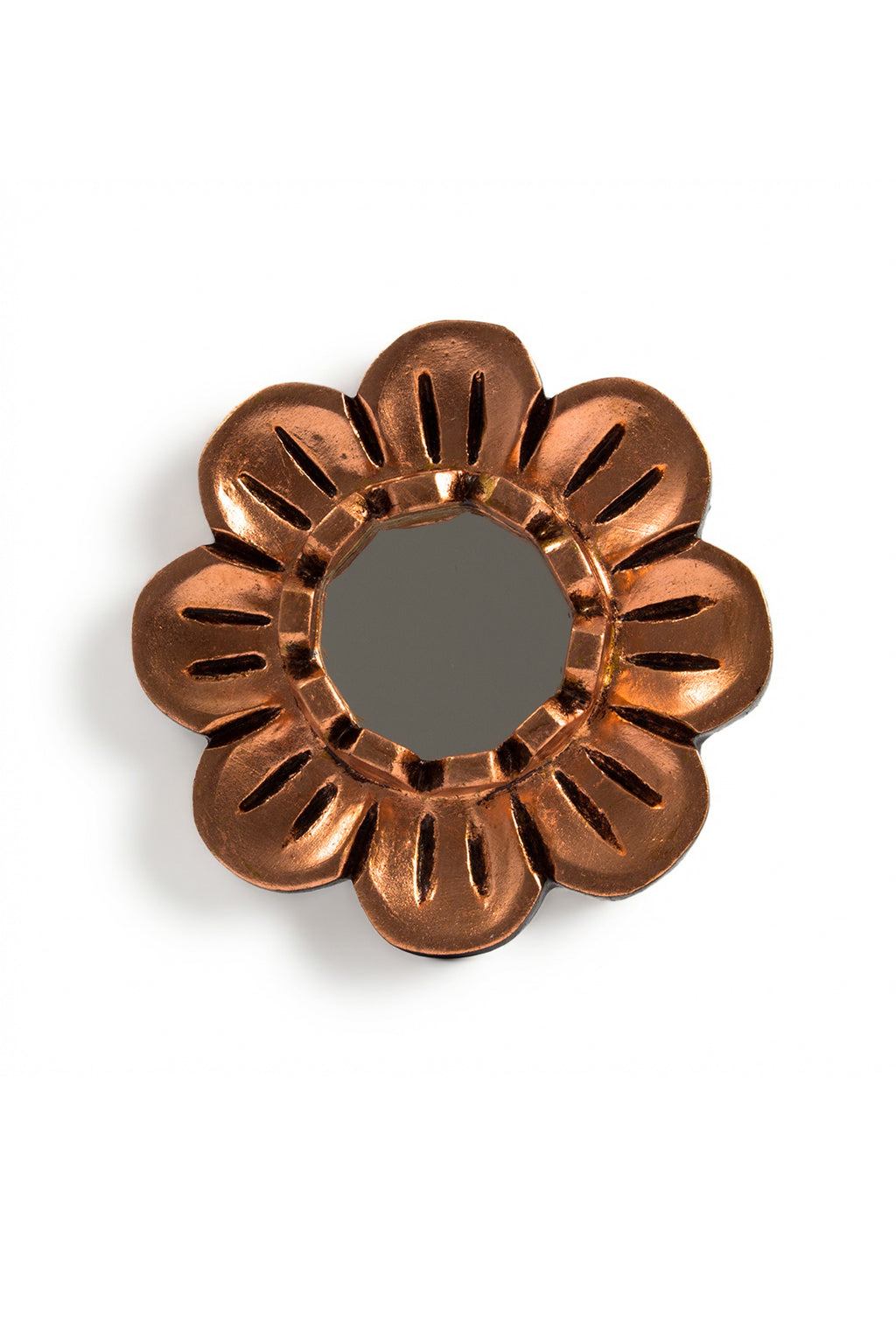 Gloa Copper Flower Petite Wall Mirror, 5 in in 028 Copper, product view 1