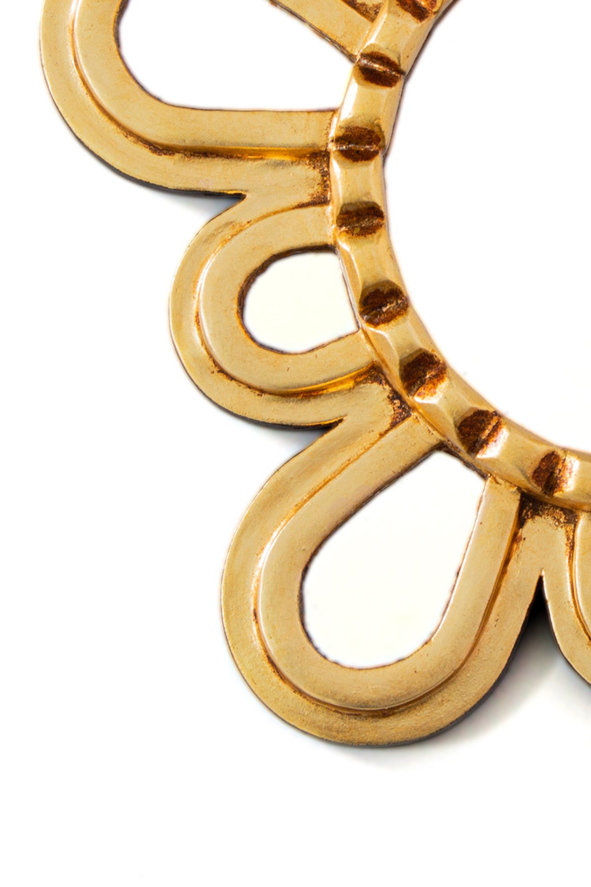 Gloa Gold Looped Flower Petite Wall Mirror in 070 Gold, product view 2