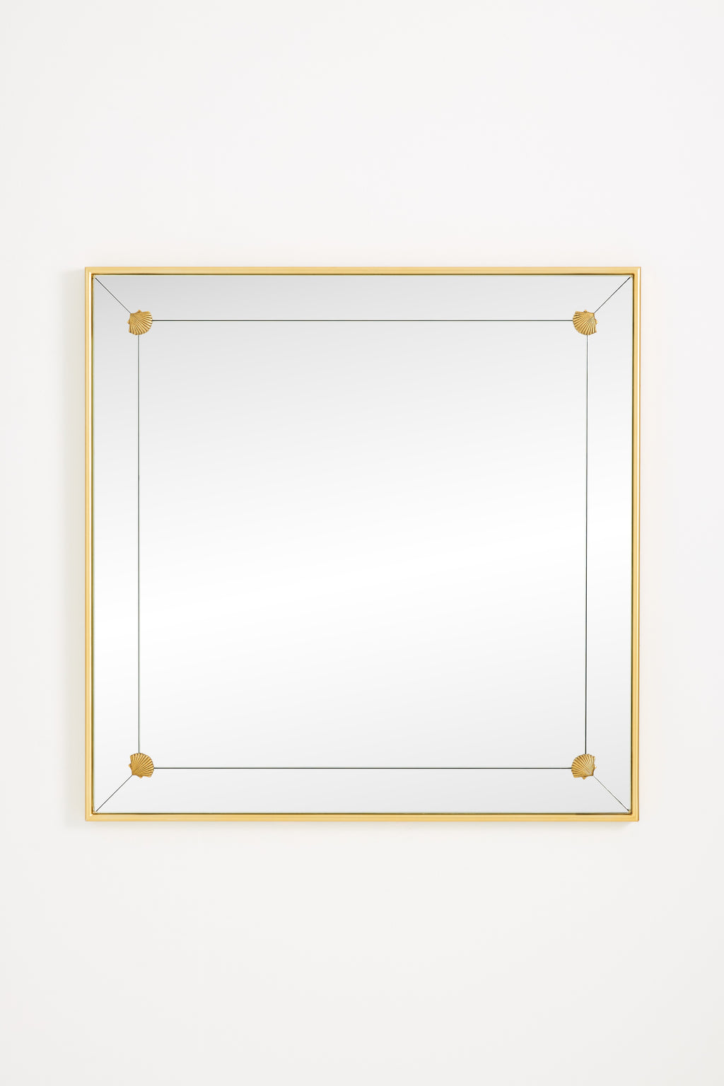 Vik Shell-Corner Rectangular Mirror, Wall or Floor Sizes in Bronze, product view 3
