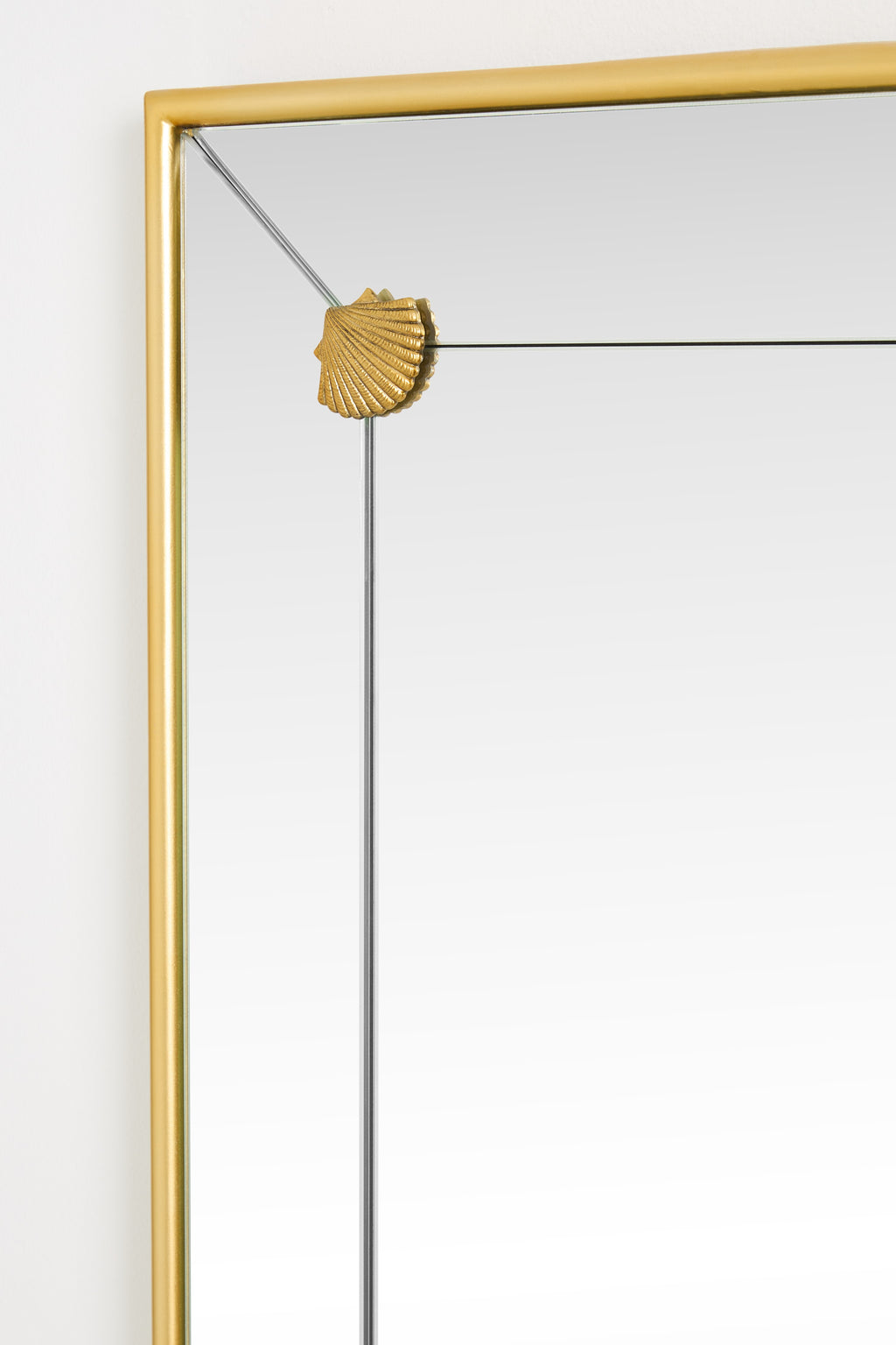 Vik Shell-Corner Rectangular Mirror, Wall or Floor Sizes in Bronze, product view 5