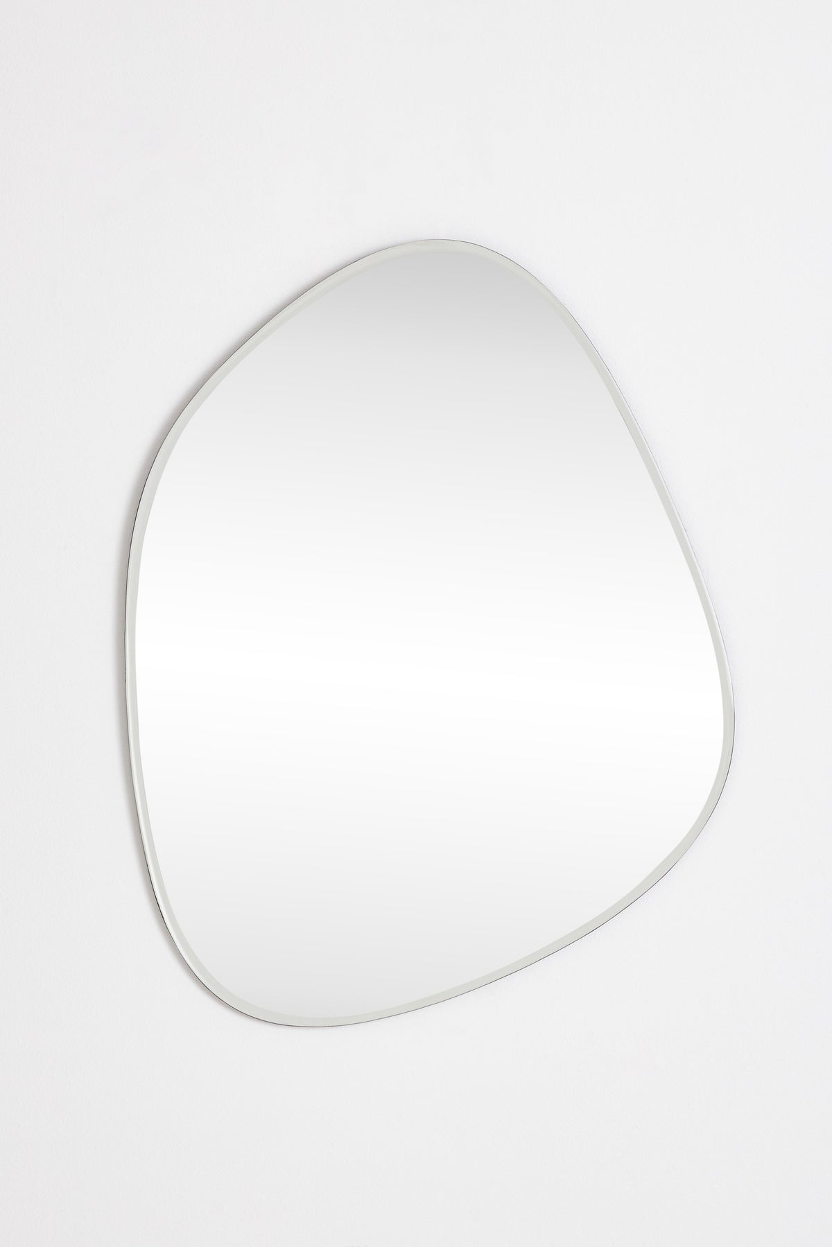 Steina Frameless Organic Beveled Wall Mirror in 007 Silver, product view 3