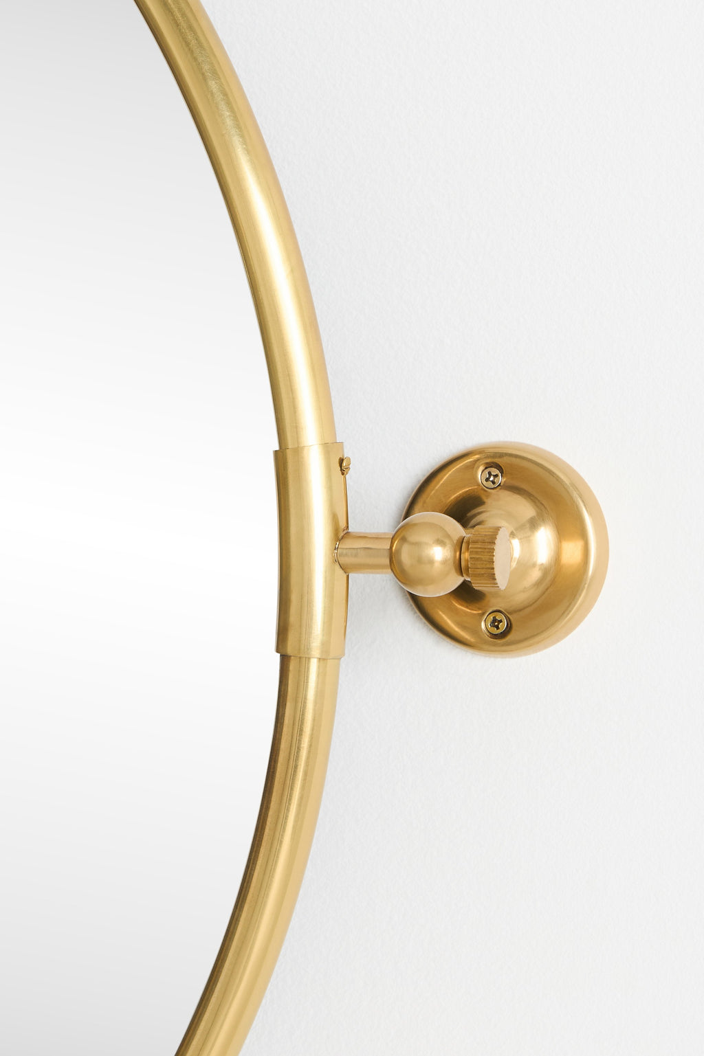 Eir Pivoting Bathroom Wall Mirror, Brass Finish in 070 Gold, product view 9