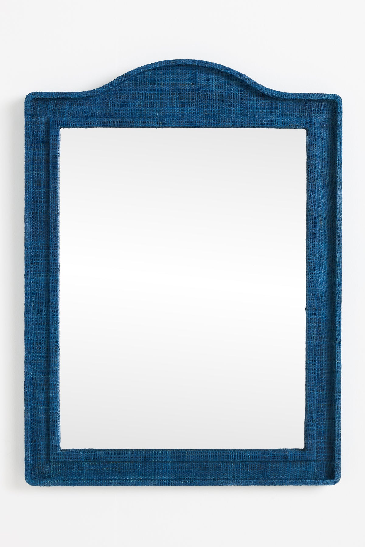 Melur Woven Raffia Arch-Top Wall Mirror in 043 Sapphire, product view 4