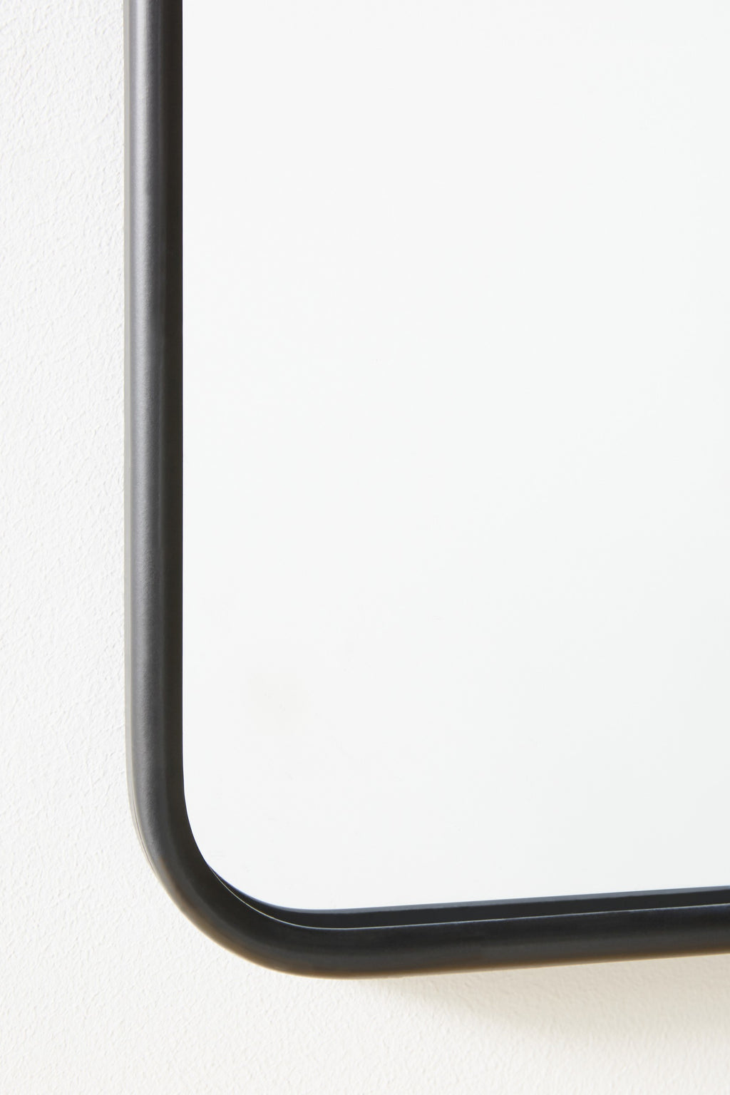 Stilla Thin Metal Arch Wall Mirror, 38 in in 001 Black, product view 3