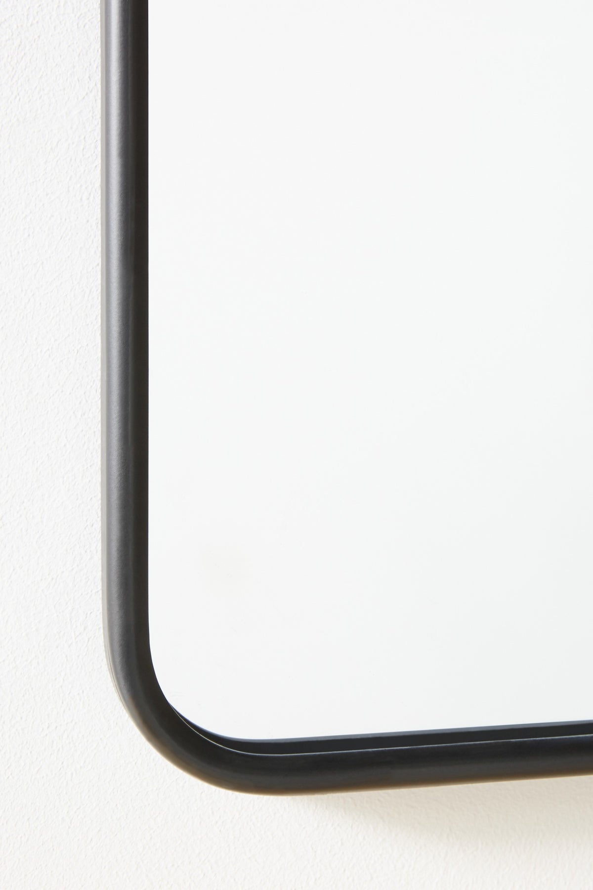 Stilla Thin Metal Arch Wall Mirror, 38 in in 001 Black, product view 3