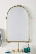 Elin Clear Acrylic and Champagne Brass Arched Wall Mirror in 027 CLEAR-BRASS, product view 1
