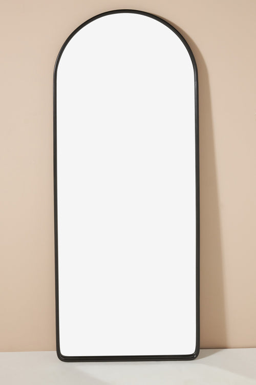 Stilla Thin Metal Arch Floor Mirror, 68 in in 001 Black, product view 1