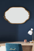 Vala Hummingbird Floral Gold Oval Wall Mirror, product view 1