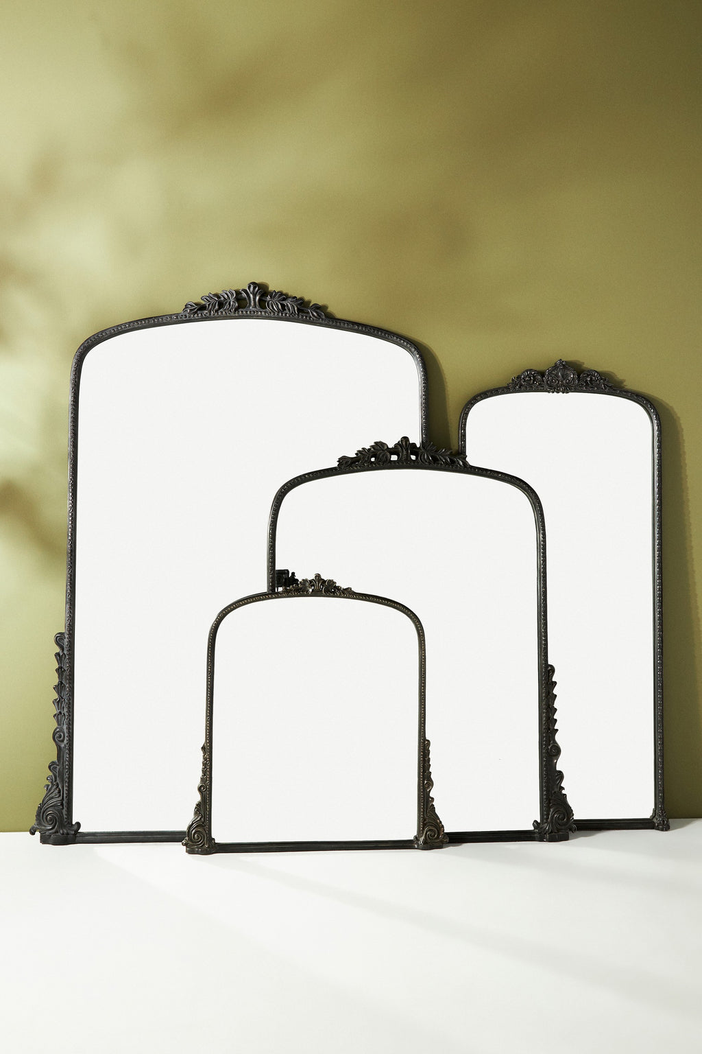 Hekla Baroque Arched Wall Mirror, 3 ft in Antique Black, product view 4