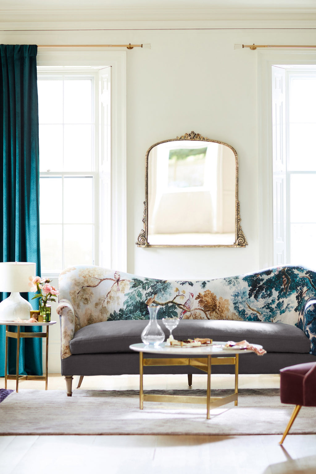 Hekla Baroque Arched Wall Mirror, 3 ft in Gold, product view 14