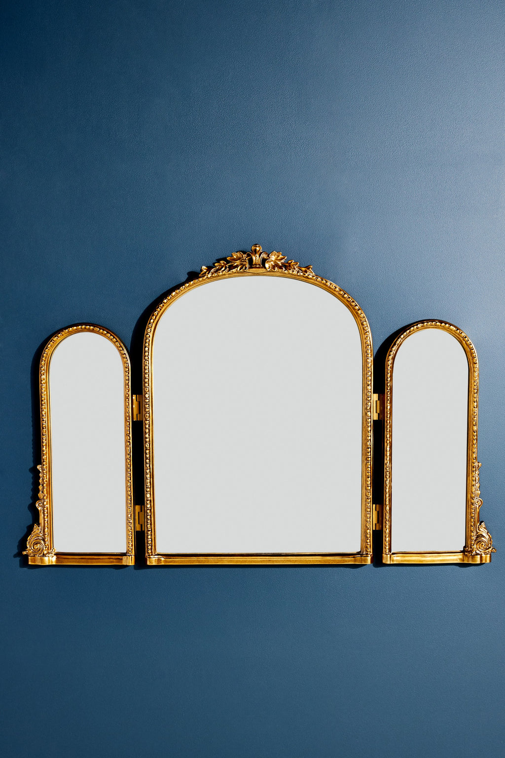 Hekla Baroque Gold Triptych Tabletop Mirror, product view 2