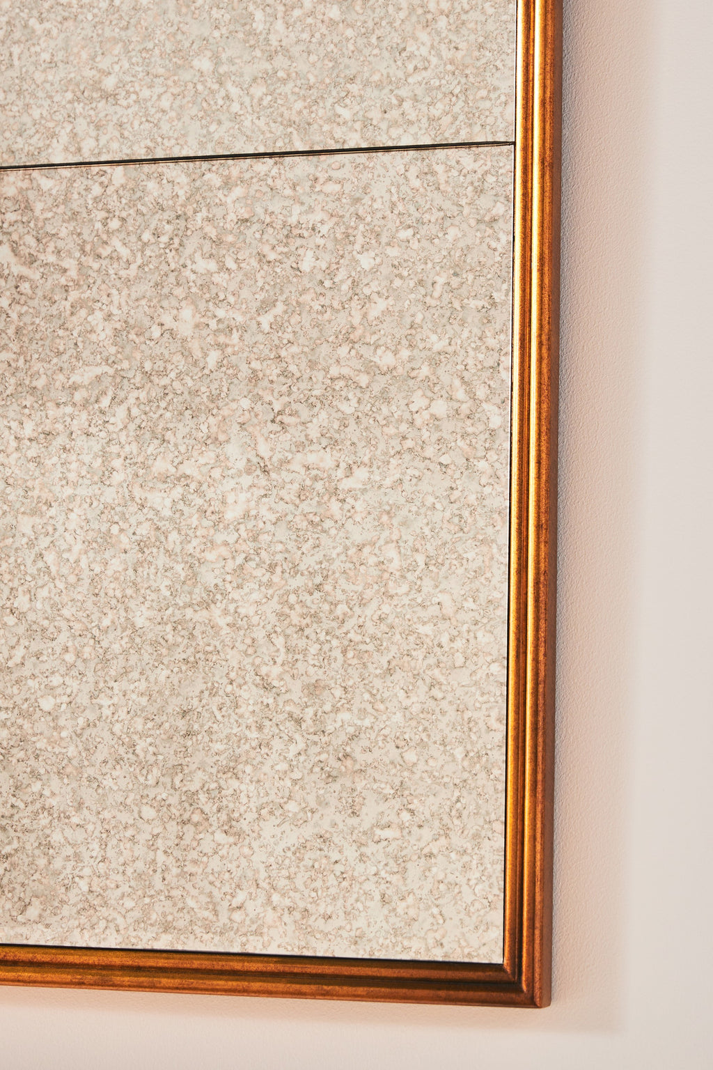 Minja Antiqued Glass Panel Wall Mirror, 60 in in 070 Gold, product view 2