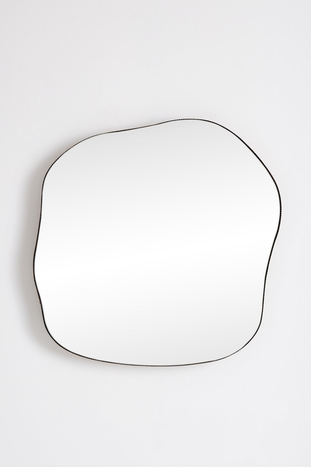 Myra Organic Wall Mirror with Ribbed Edge in 070 Gold, product view 4